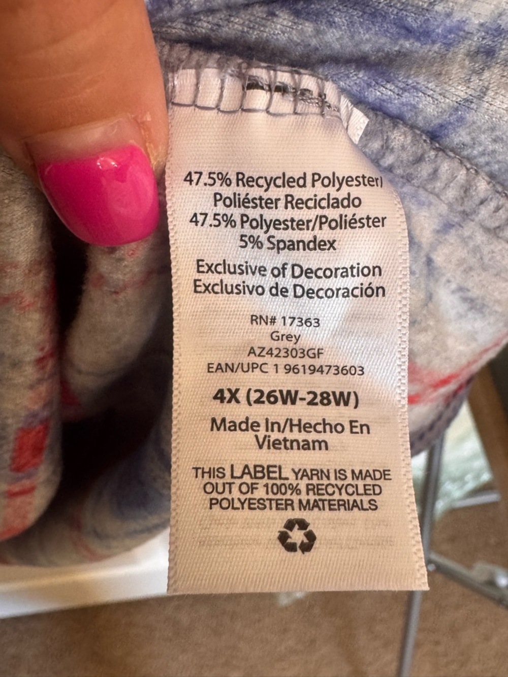 PLUS NIGHTGOWN SIZE 4X. ARIA SLEEPWEAR, LONG SLEEVES, SOFT FLEECE PLAID, POCKETS - Picture 9 of 16